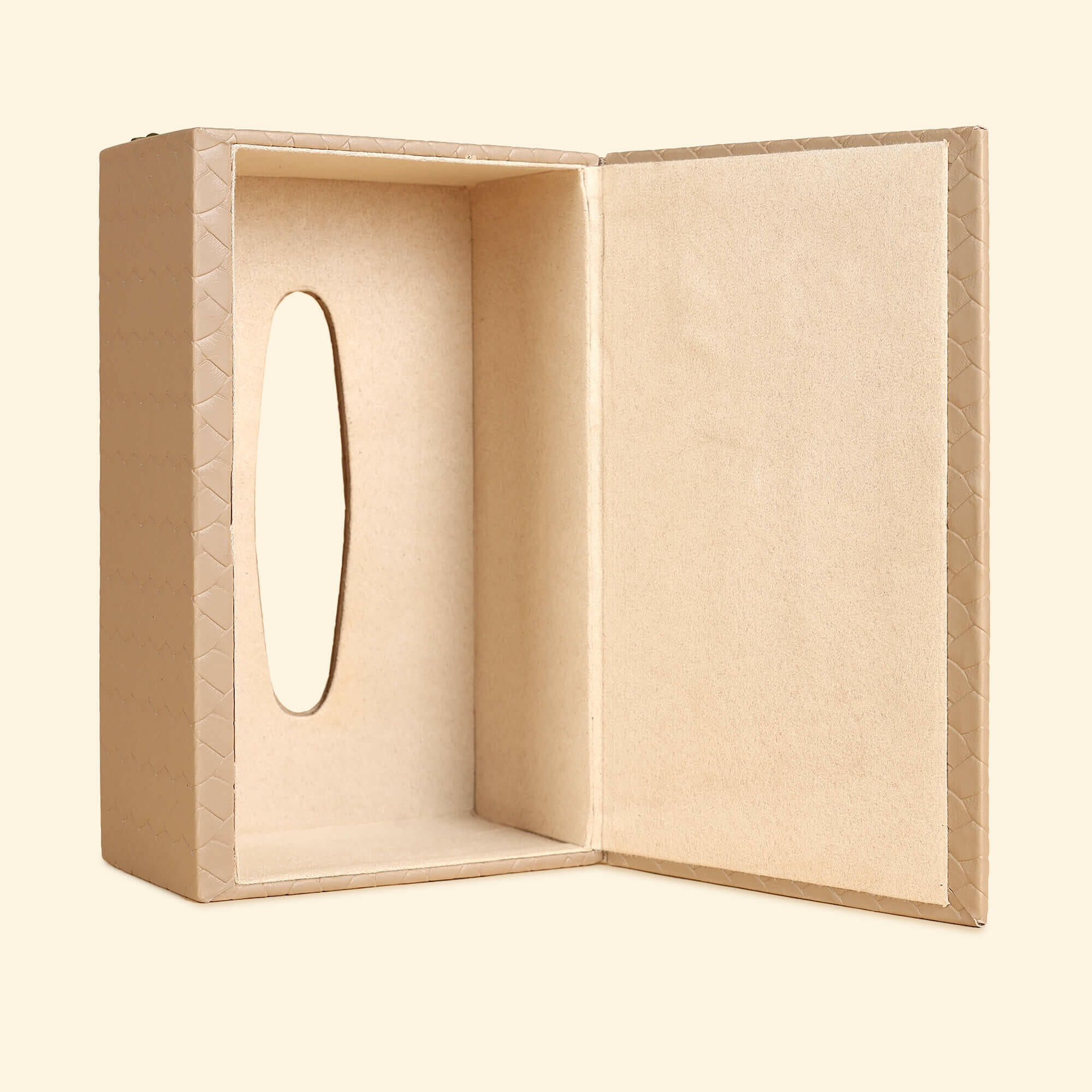 Entwine Beige Tissue Box