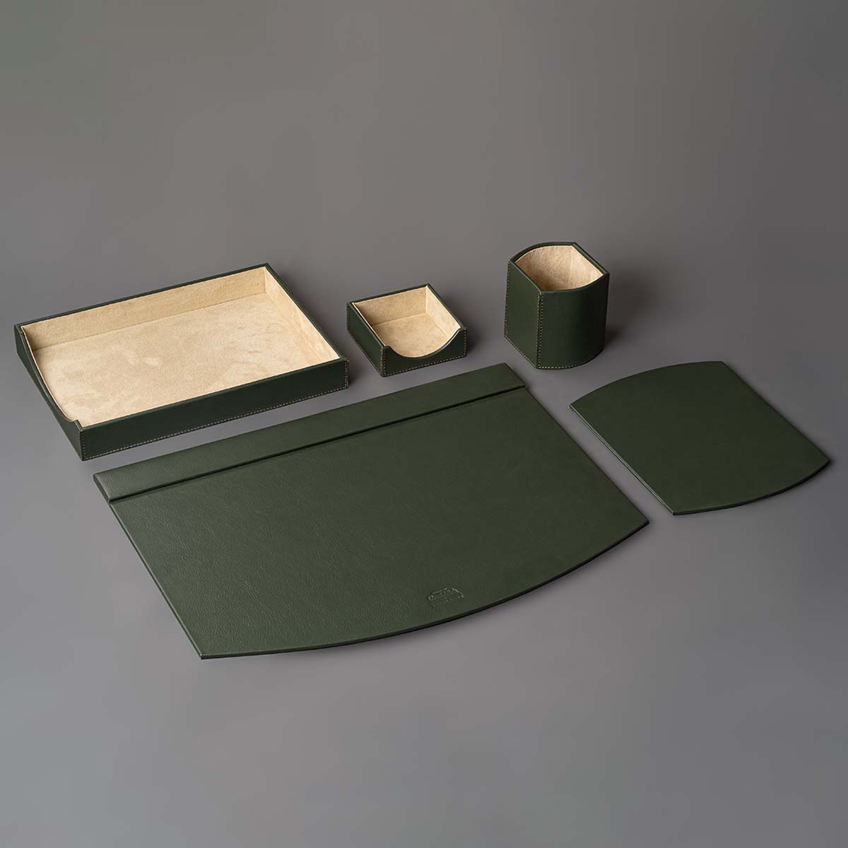 Arch Desktop Organizer Set Olive Green