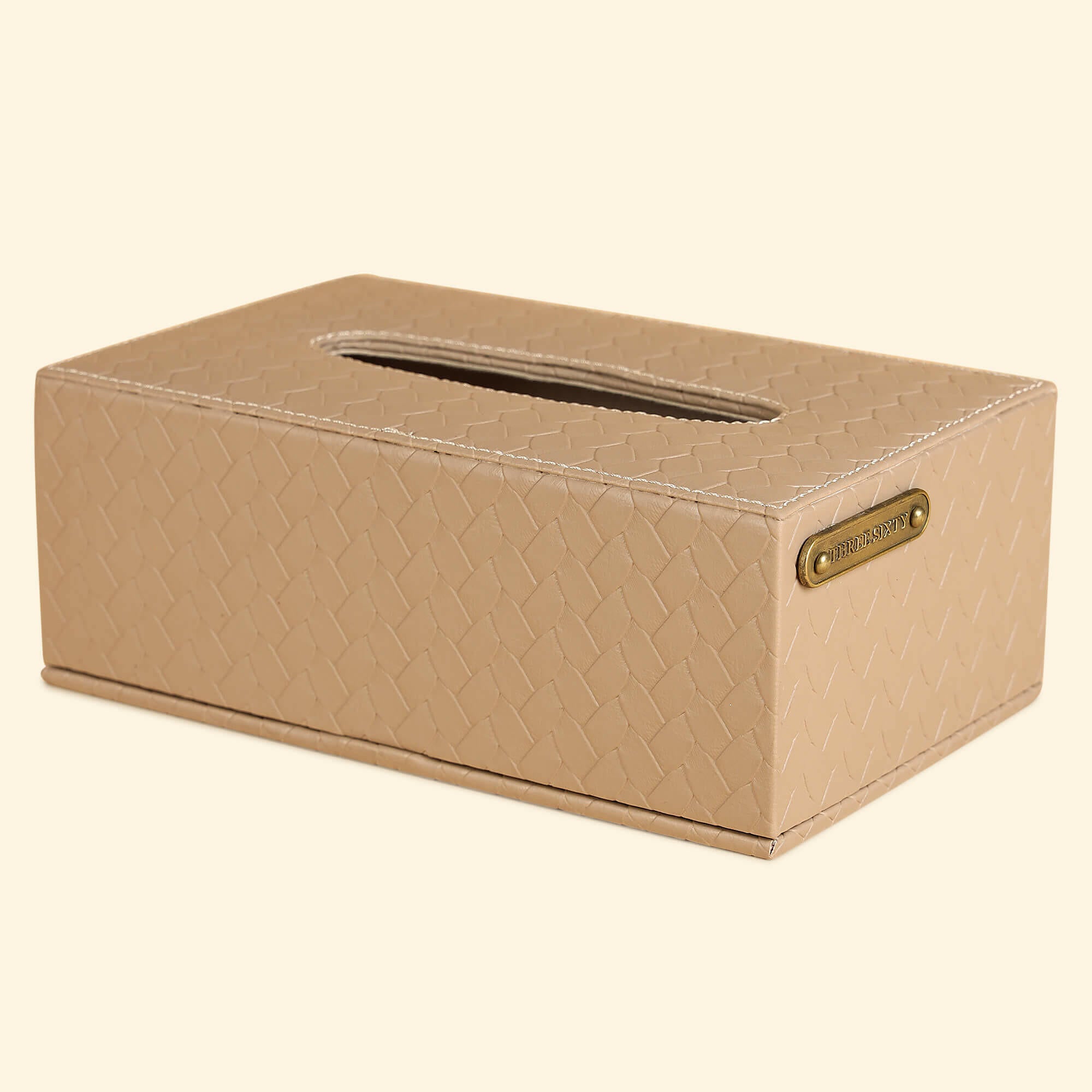 Entwine Beige Tissue Box