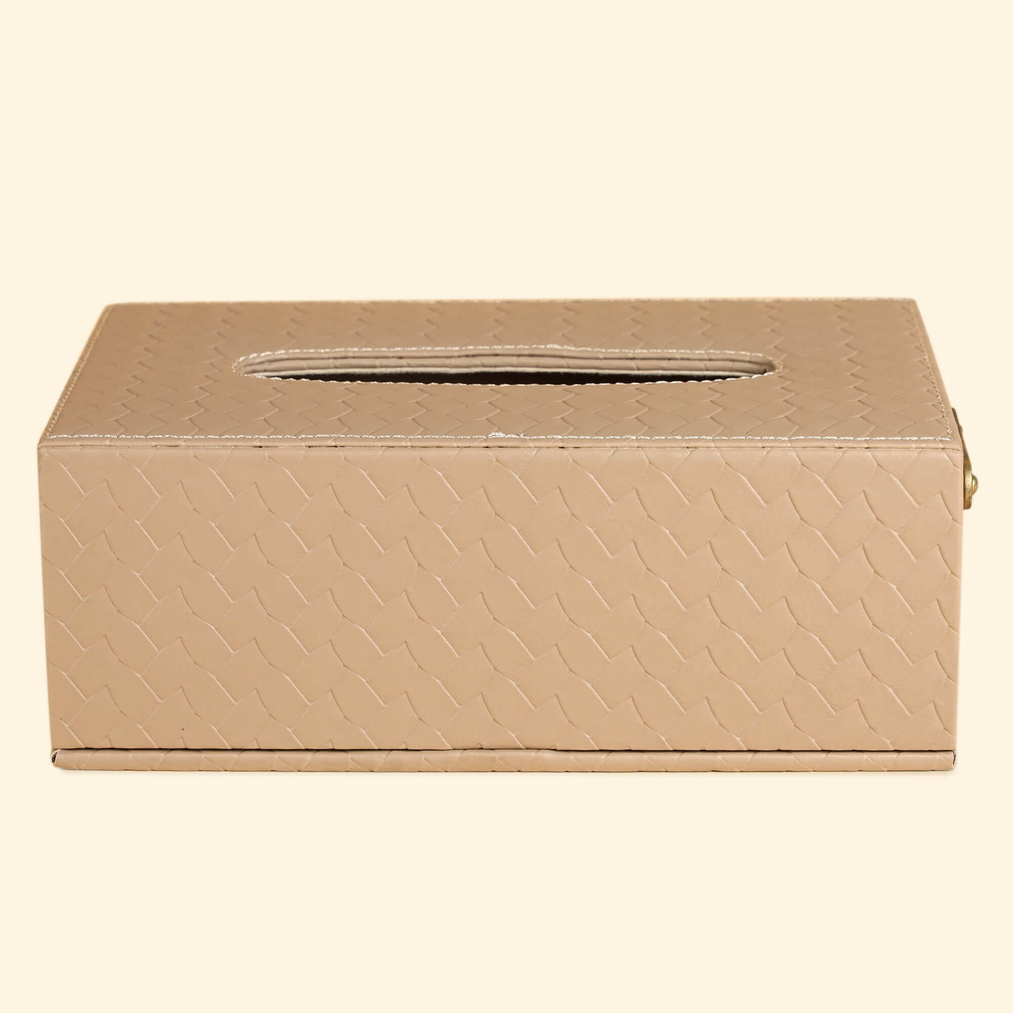 Entwine Beige Tissue Box