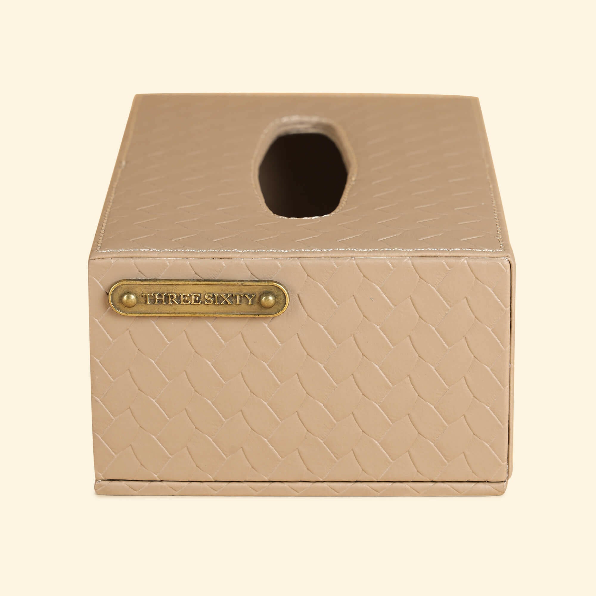 Entwine Beige Tissue Box