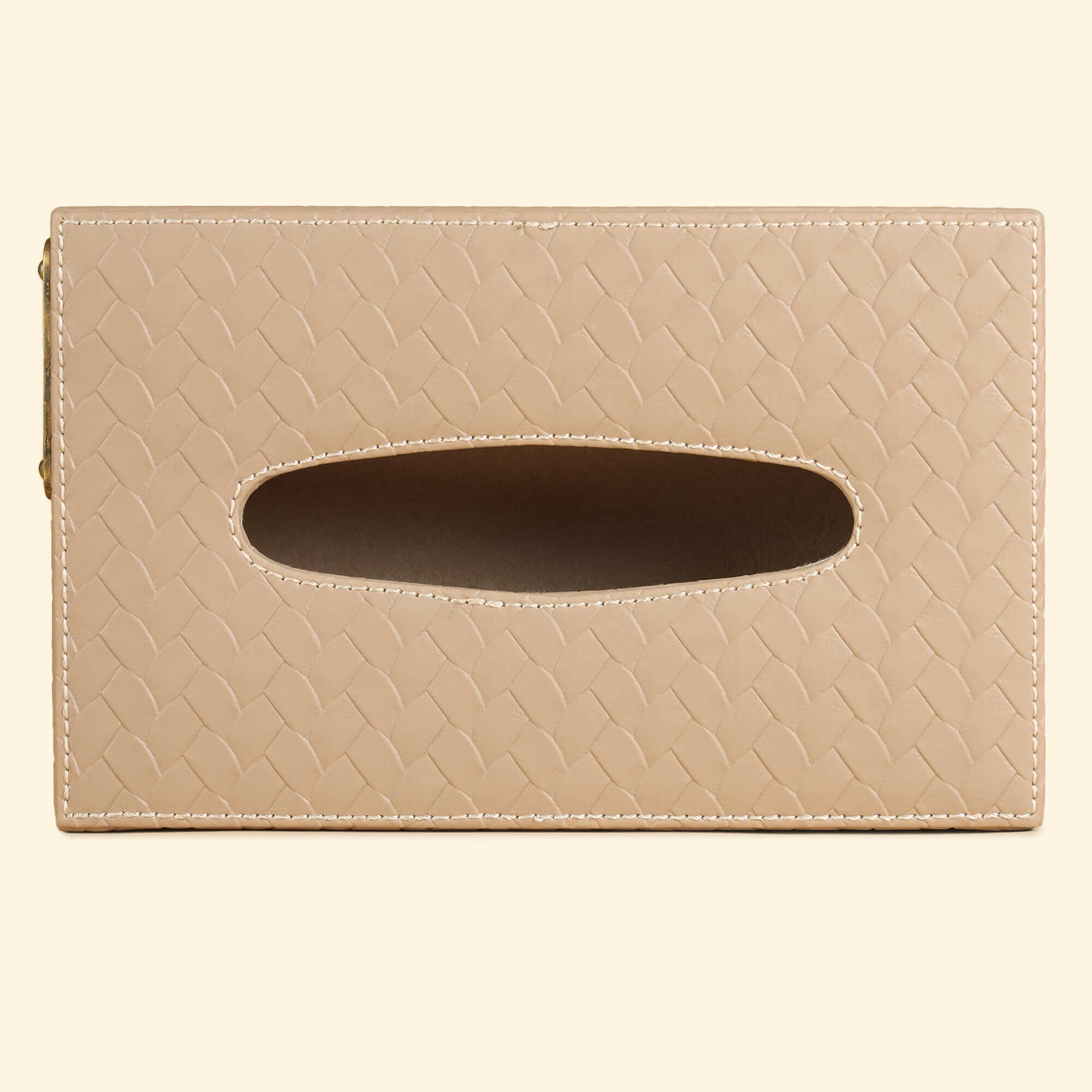 Entwine Beige Tissue Box