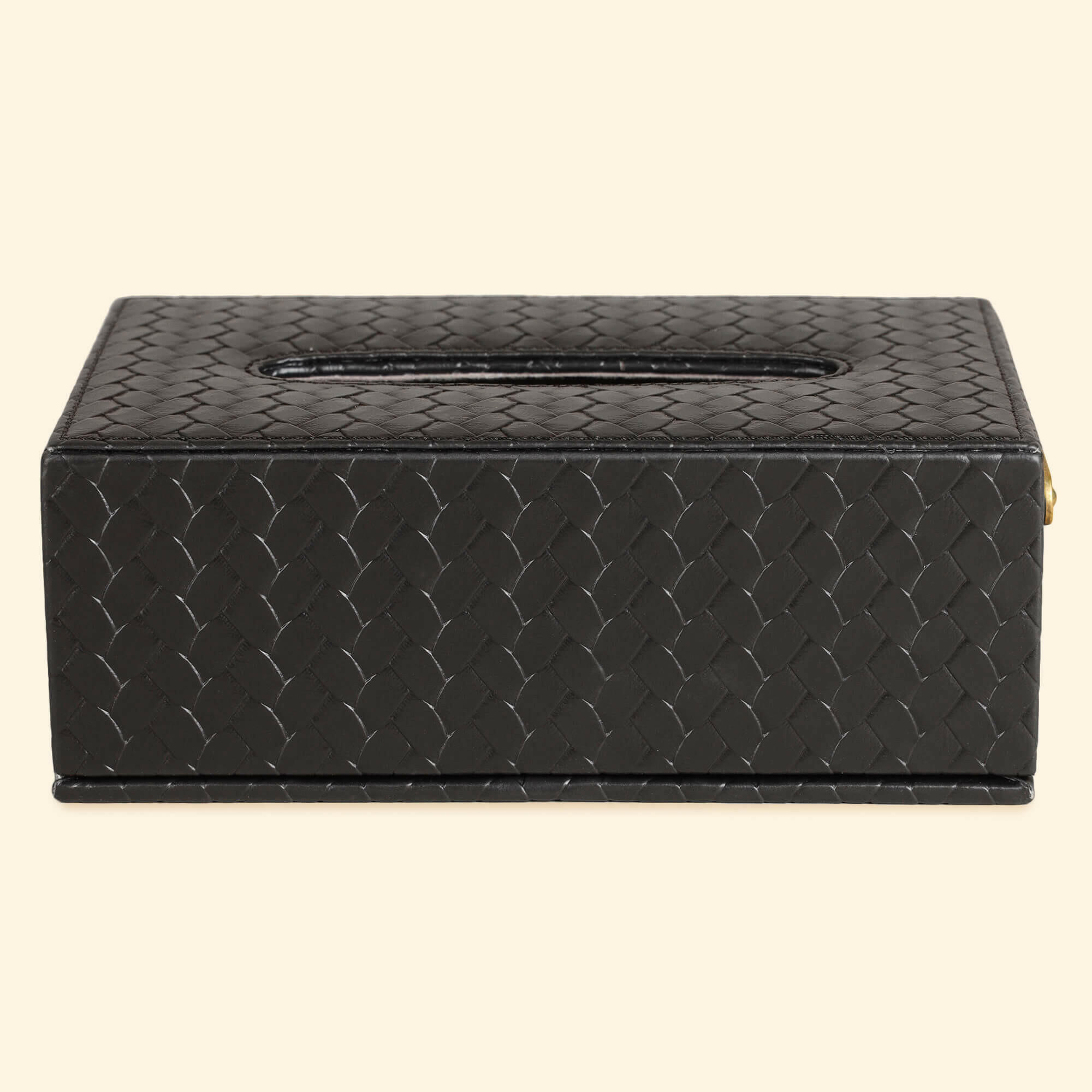 Entwine Black Tissue Box