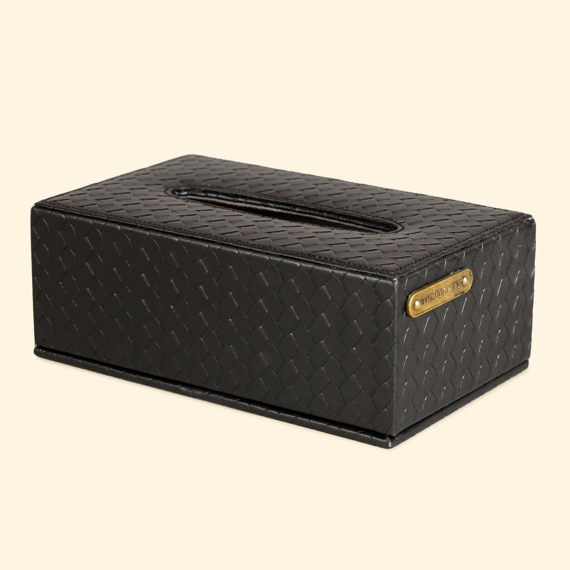 Entwine Black Tissue Box