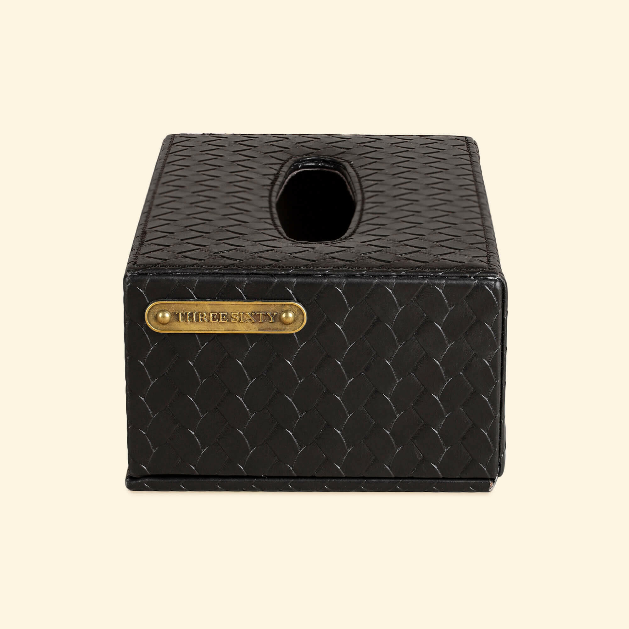 Entwine Black Tissue Box