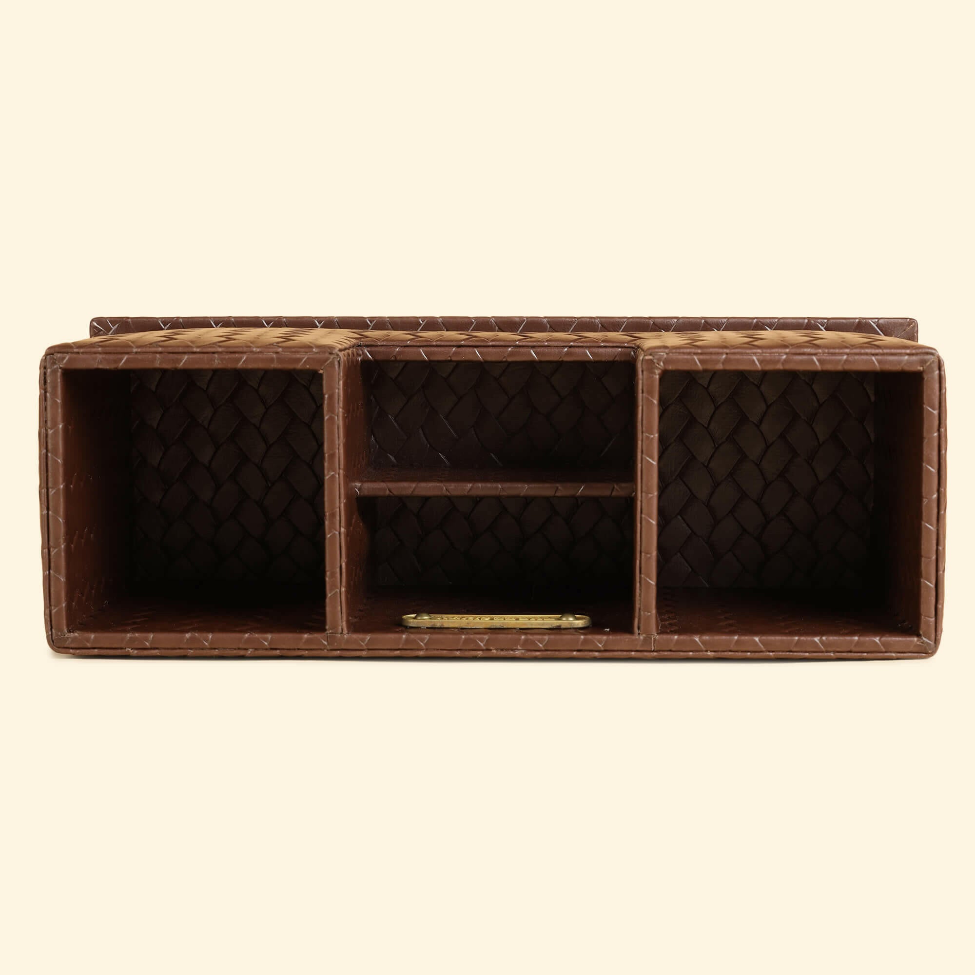 Entwine Desk Caddy Brown | Faux Leather Desk Organizers