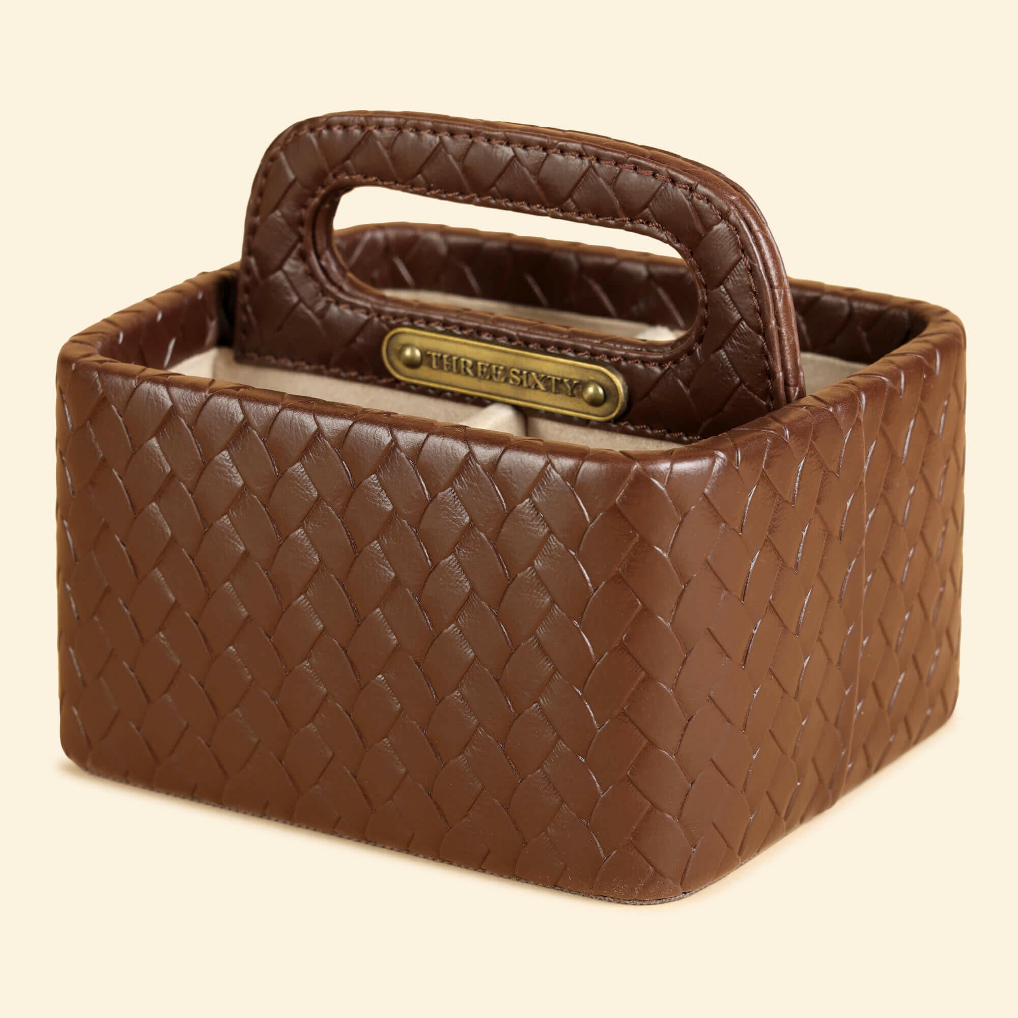 Entwine Multipurpose Caddy Brown | Faux Leather Desk Organizers