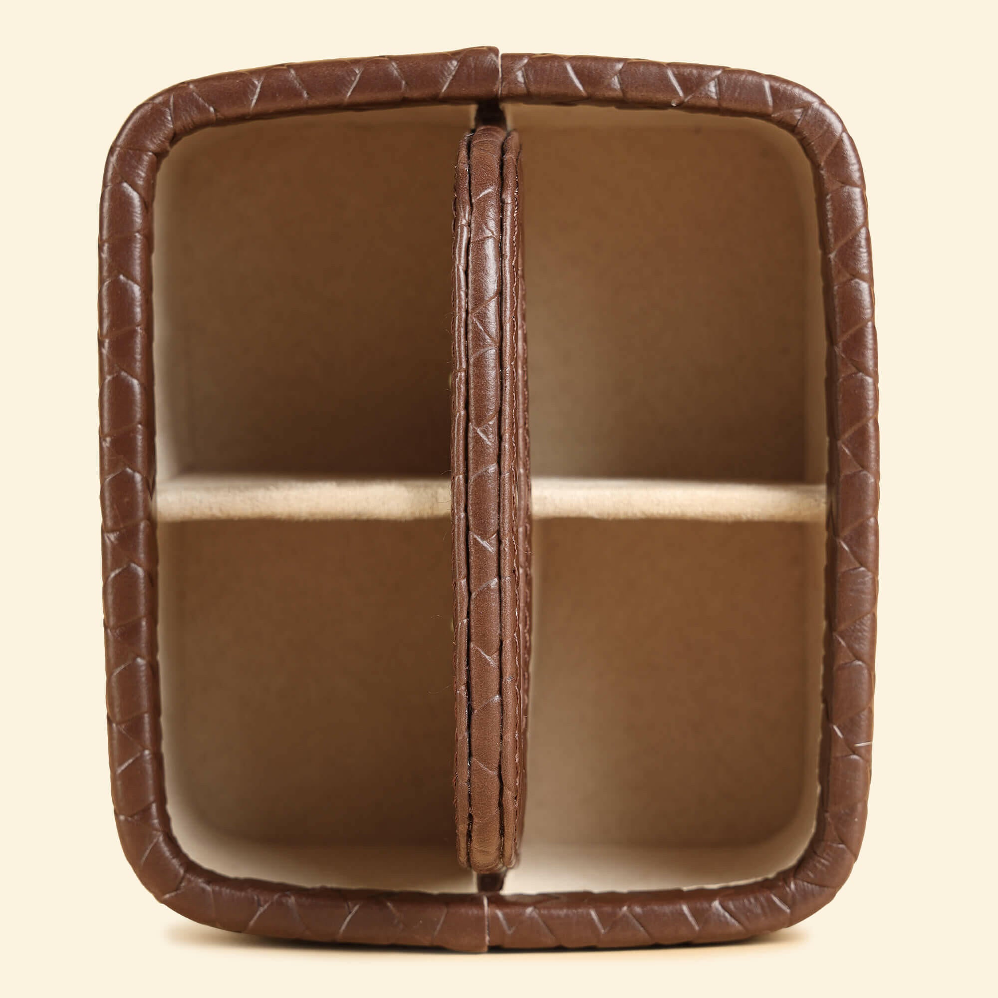 Entwine Multipurpose Caddy Brown | Faux Leather Desk Organizers