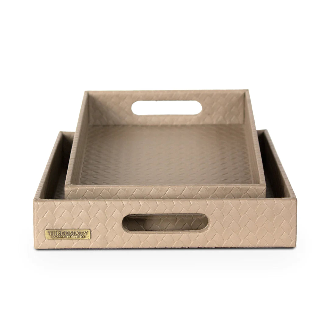 Entwine Multipurpose Trays Set of 2 Beige