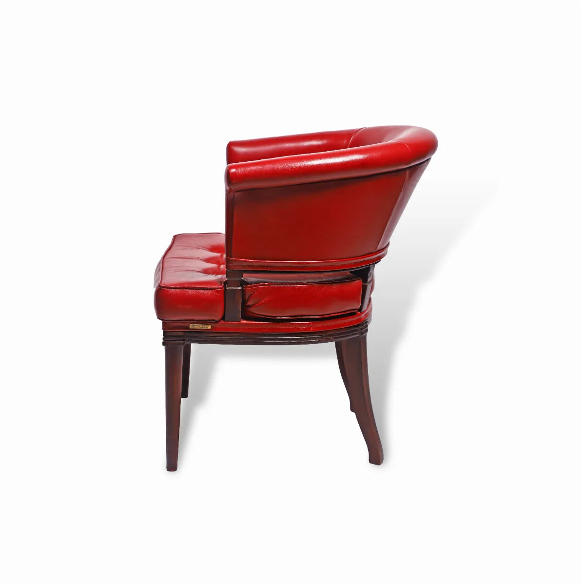 Premium Genuine Leather Chair In Red Colour