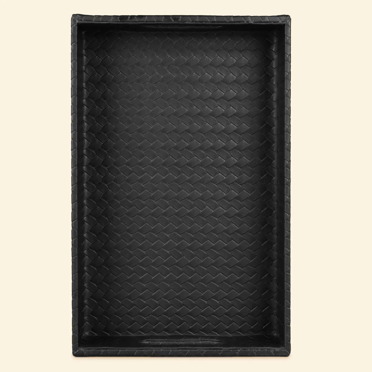 Entwine Small Rectangular Tray Black