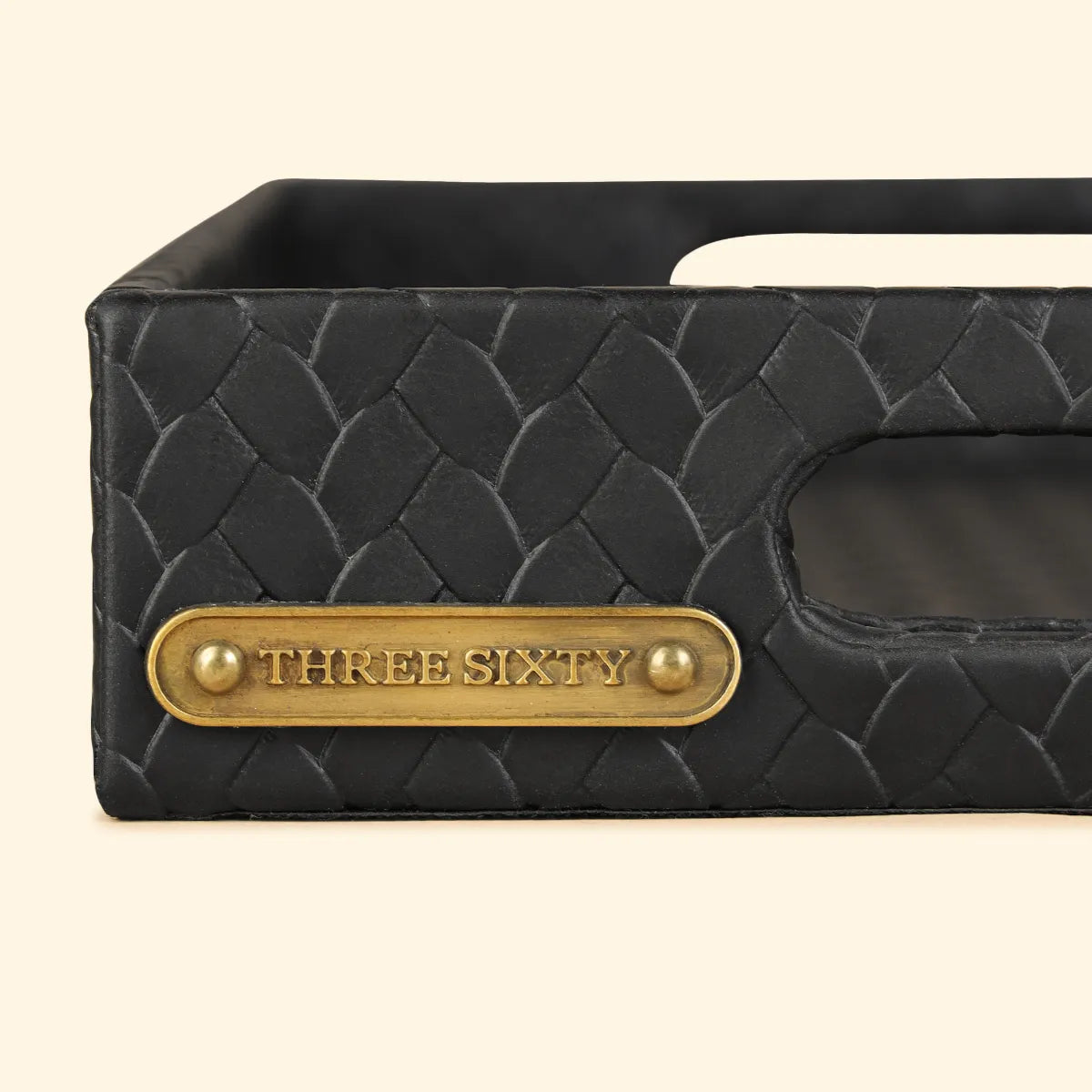 Entwine Small Rectangular Tray Black