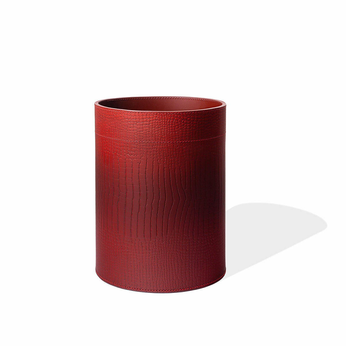 Sterling Wastebin With Metal Inner Maroon