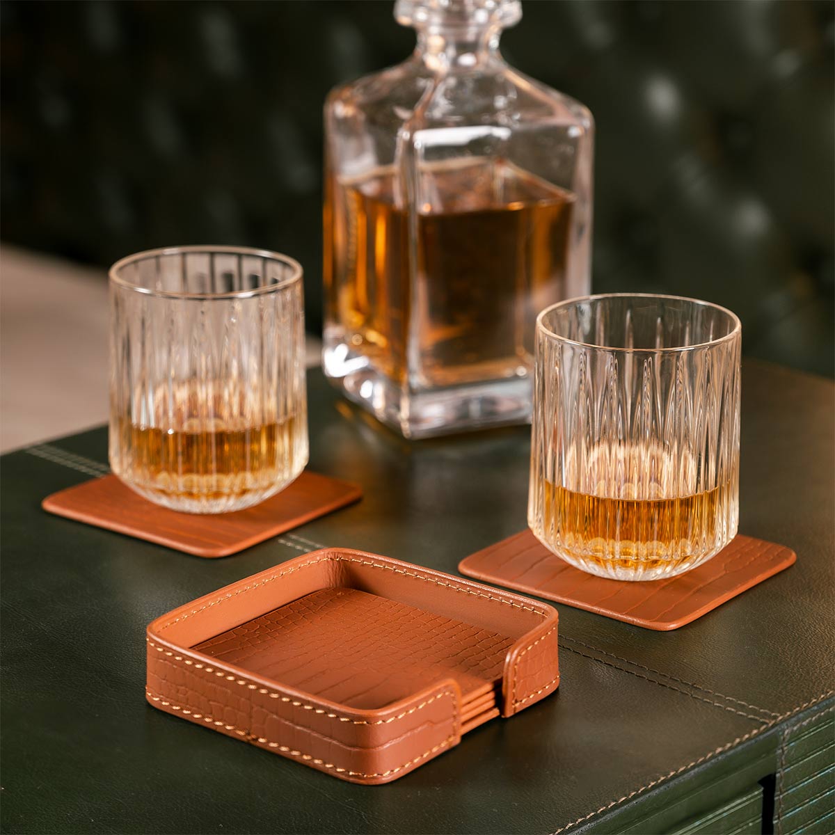 Sterling Coasters Square Tan