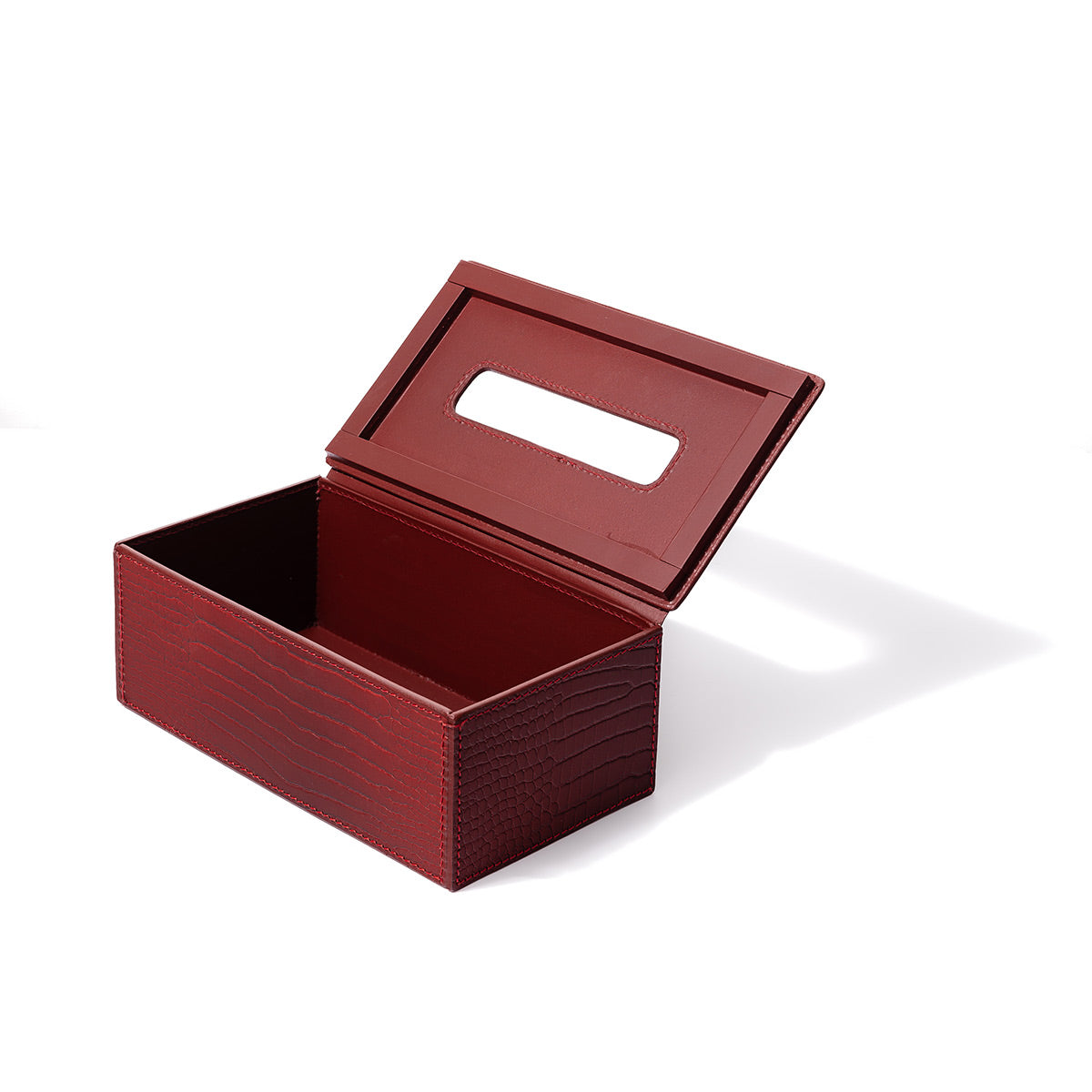 Sterling Tissue Box Holder Maroon