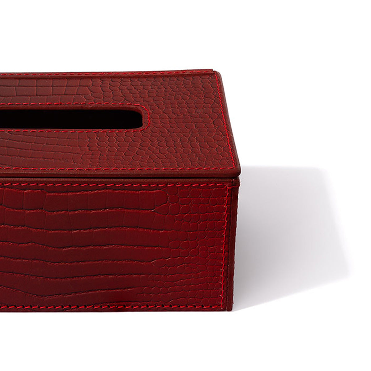 Sterling Tissue Box Holder Maroon