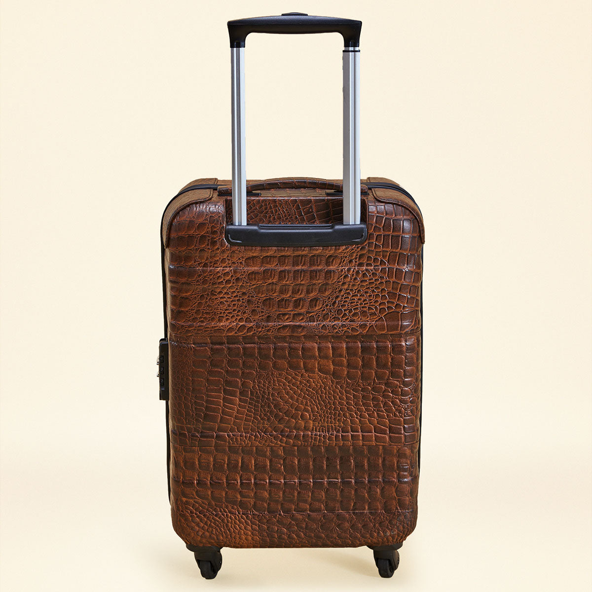 Trolley Bag Premium Quality Genuine Croco Leather Tan