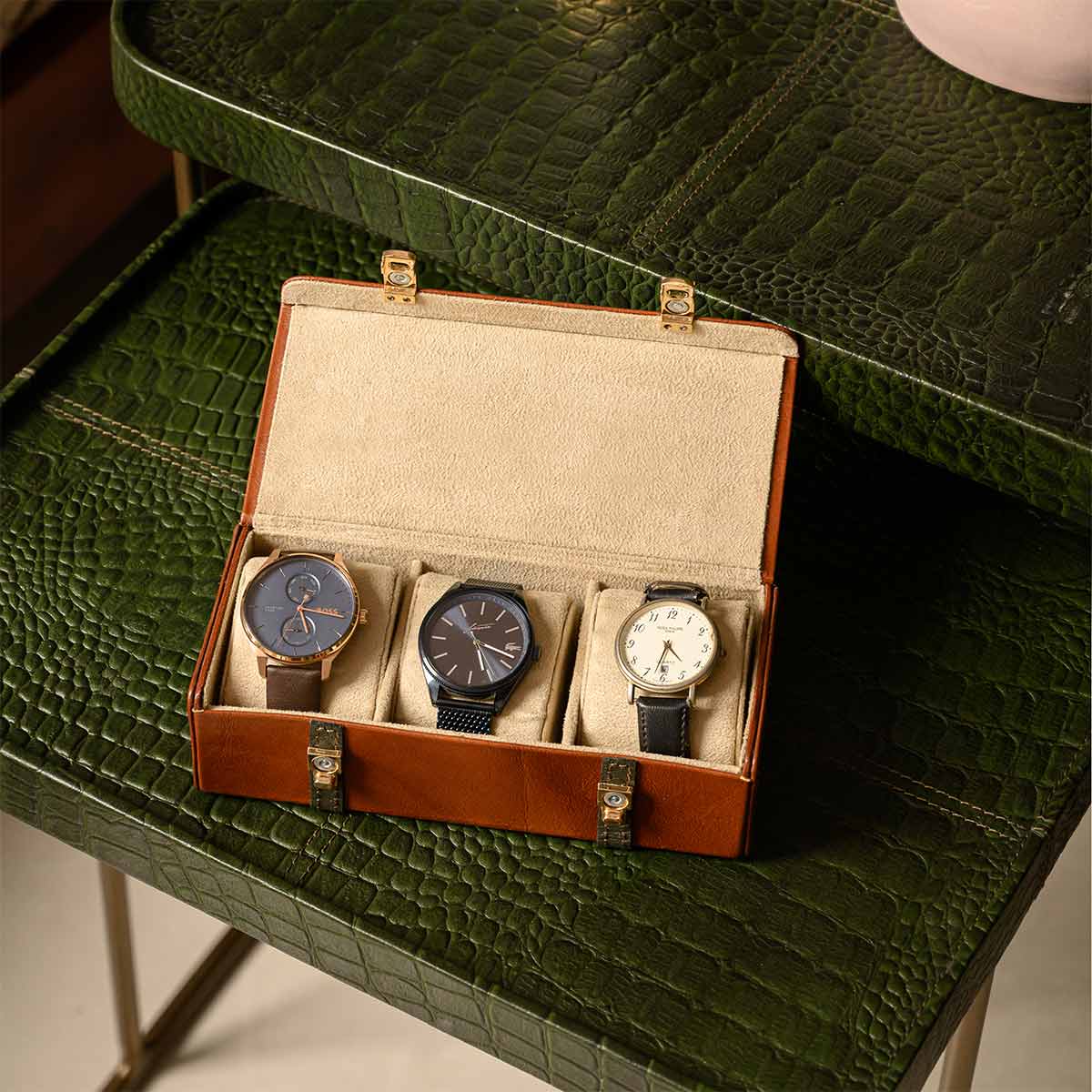 Valisette Watch Box Cognac