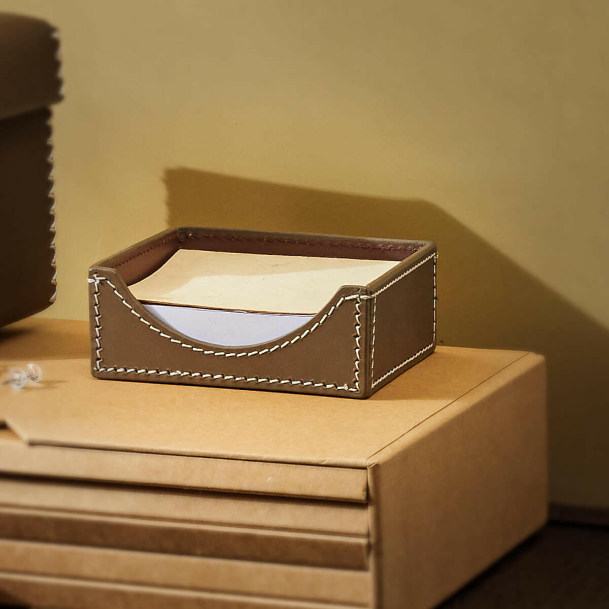 Modella Square Memo Holder Taupe