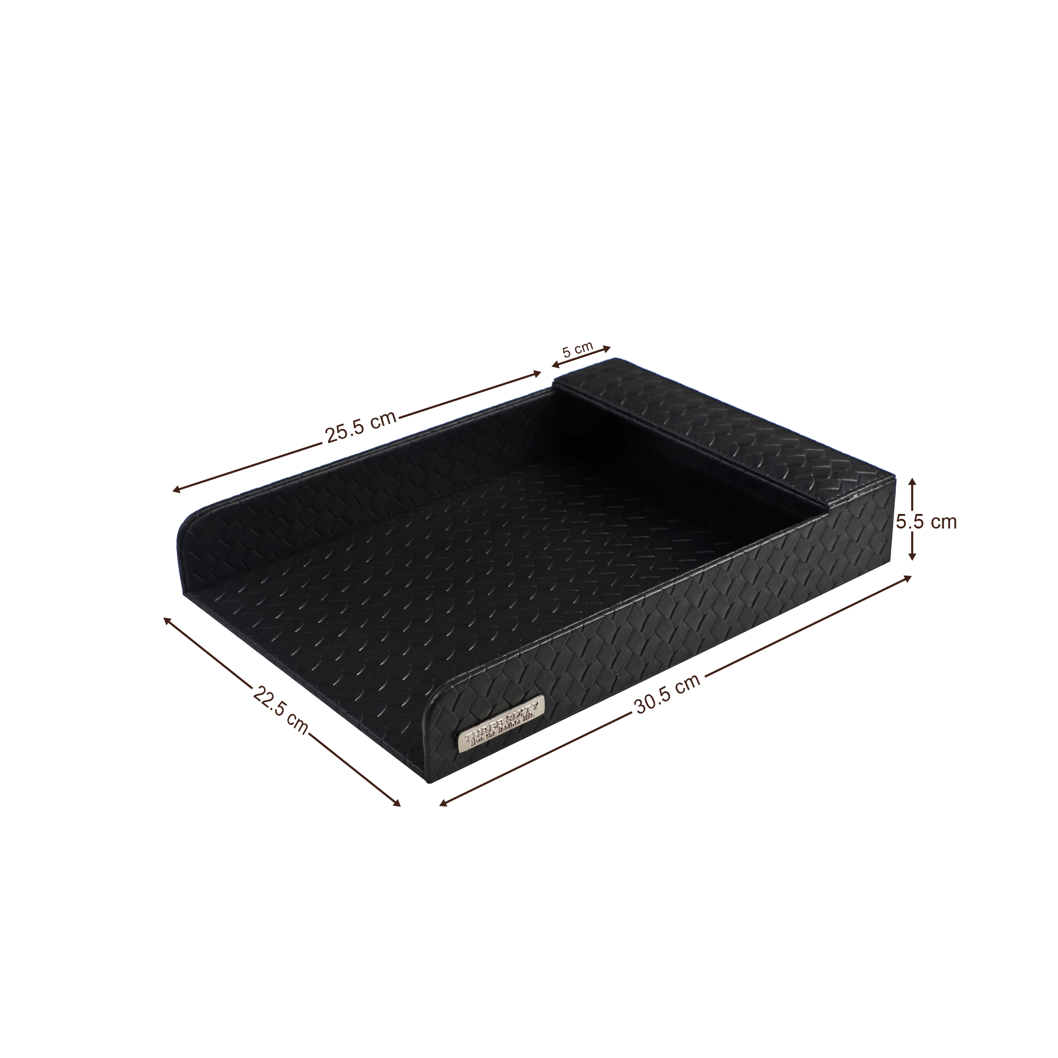 Paper Tray A4 in Faux Leather Black