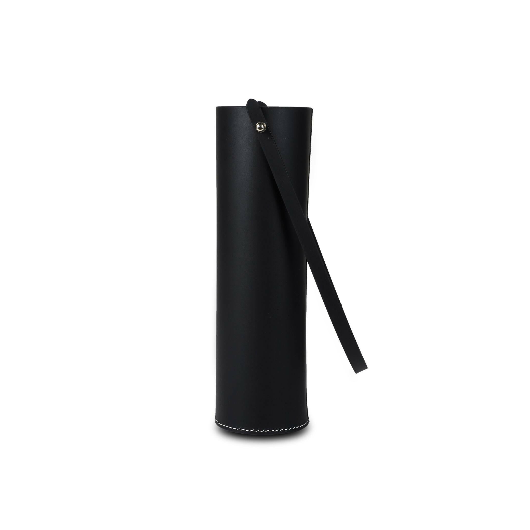 Tall Single Wine Bottle Holder Black