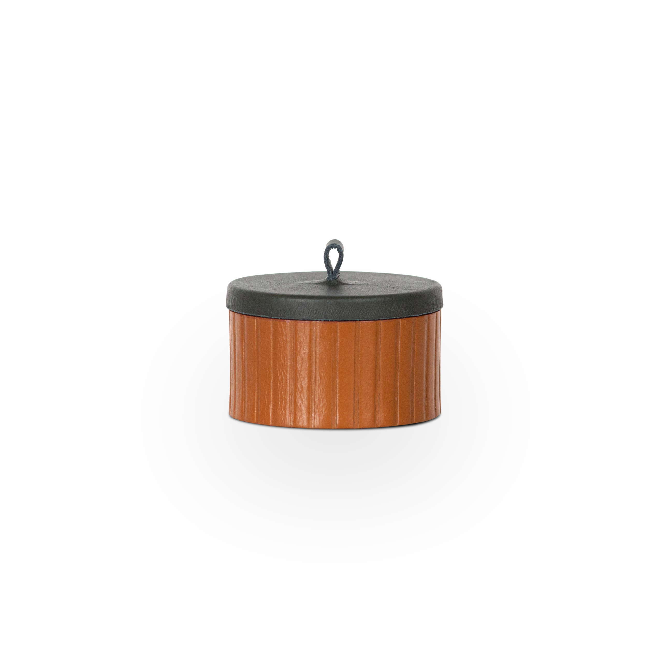 Scented Candle with Tan Leather Cladding