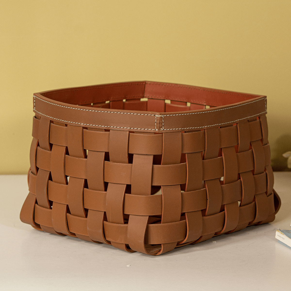 Multipurpose Storage Baskets Medium - Cognac