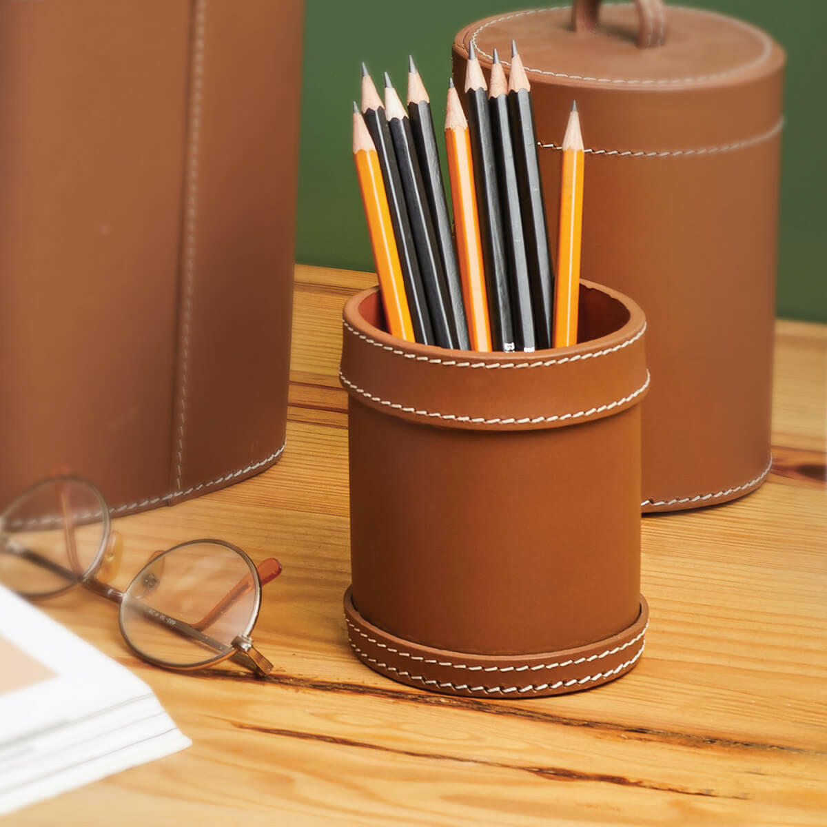 Modella Pen Holder Cognac